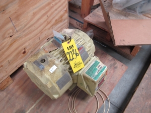 MOTOR, ELECTRIC TYPE, 10 HORSEPOWER, 460VAC 60HZ ELEC RATING, 1755 RPM, 215T FRAME, 13.5 AMPS, CONTINUOUS DUTY, 1.0 SERVICE FACTOR. FOR CARRIER MODEL 39ED-21-AF, PART # 16YF281034 (W-44) LOADING & HANDLING FEE $15-